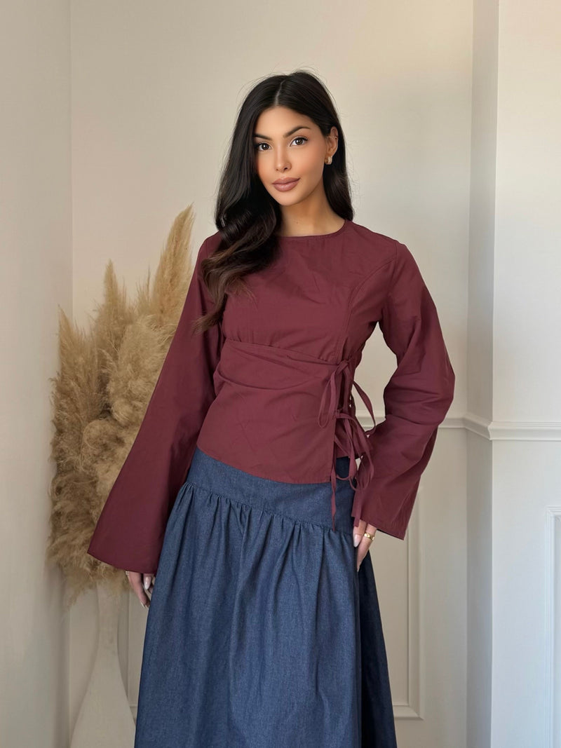 LILI TOP BORDEAUX