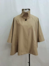 SHORT TRENCH CAPE CAMEL