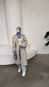 KARA EXTRA OVERSIZED TRENCHCOAT BEIGE