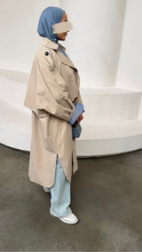 KARA EXTRA OVERSIZED TRENCHCOAT BEIGE