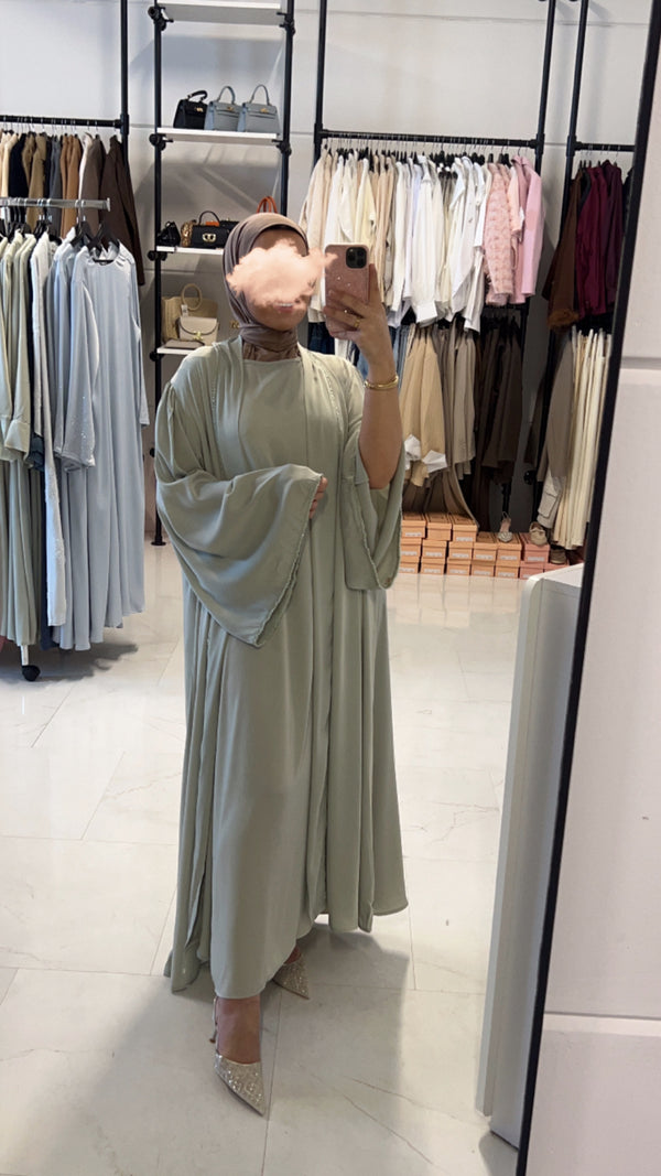 ABAYA SET YASMINA MINT