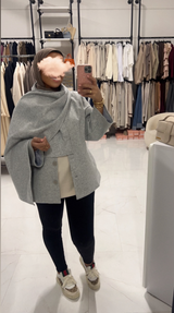 NOUR SHAWL JACKET LIGHT GRAY