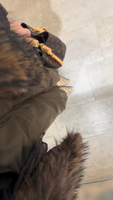 Faux Fur Coat- Brown