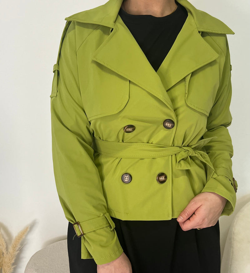 TRENCH SHORT LIME GREEN