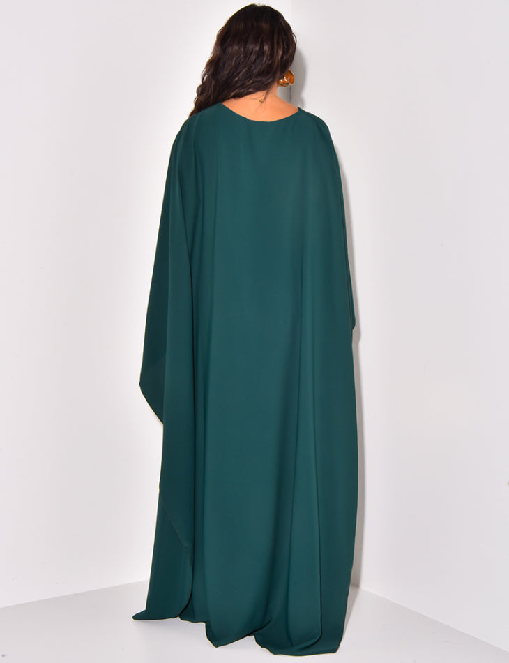 UNIQUE CAPE DRESS GREEN – Hanora Fashion