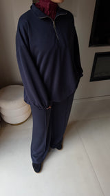 ESSENTIAL ZIP SET - NAVY BLUE