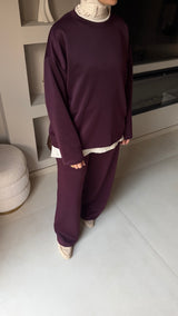 EVERYDAY COMFY SET AUBERGINE