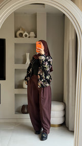 ANNA PANTALON BURGUNDY